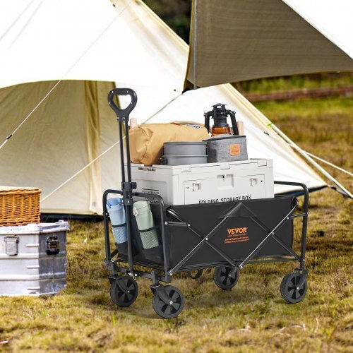 Foldable Garden Cart Four-wheel with Maximum Load Weight 99kg