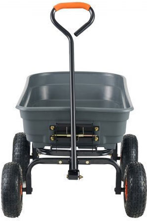 Dump Cart Garden Cart Plastic Four-wheel with Maximum Load Weight 272kg 25.5x25.5cm.
