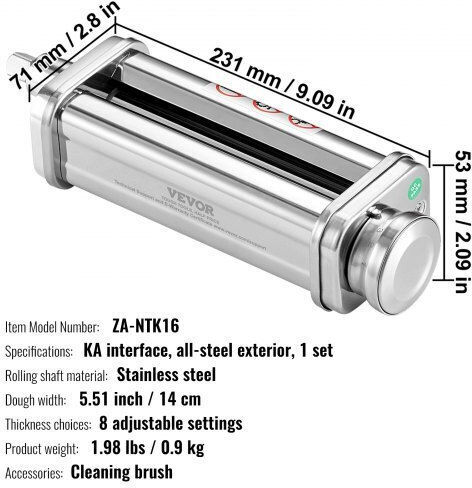 Vevor Stainless Steel Pasta Maker Spare Part YDLMGL1JT00046BE1V0