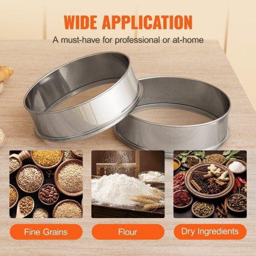 Vevor Stainless Steel Flour Sifter 40 Mesh Cake Baking Sw40m0000000r7ayuv0