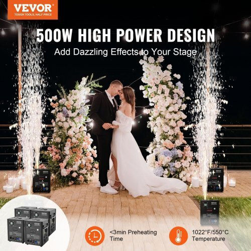Vevor Sparks Machine 500W with Wireless Controller