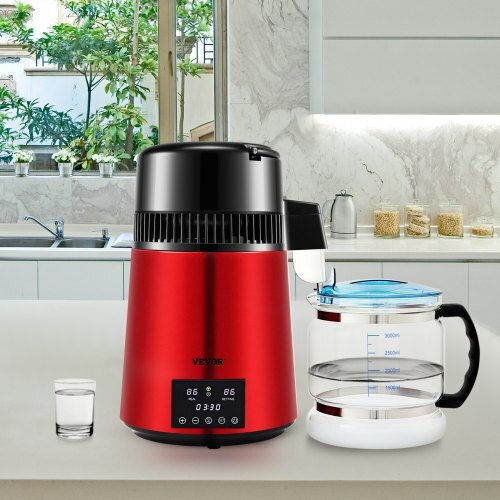 Vevor Water Distiller 1L/h 4L 750W Red Dsdw1lh4l220vktnfv2