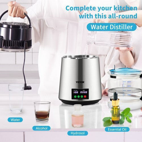 Vevor Water Distiller 4L Time & Temperature Display Silver D1lh1lh4l220v4mqsv2