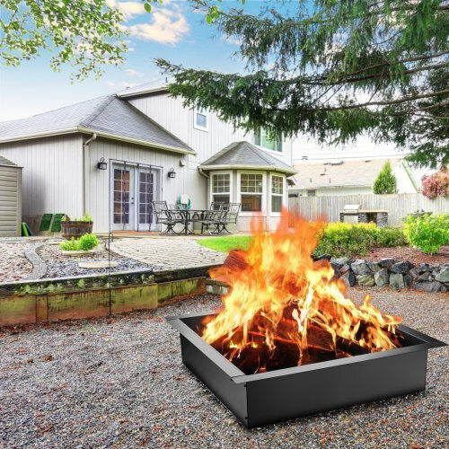 Vevor Fire Pit Ring 36"/30" Diameter 1.5 Mm Tongs Outdoor Tgfxhkhc30x5dqch1v0