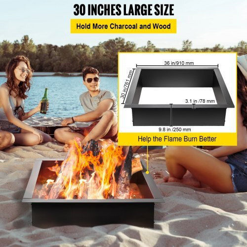 Vevor Fire Pit Ring 36"/30" Diameter 1.5 Mm Tongs Outdoor Tgfxhkhc30x5dqch1v0