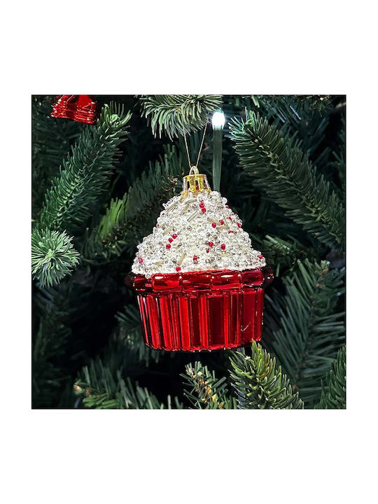 Σετ Στολίδια Cupcakes Κόκκινα 6cm 6τμχ