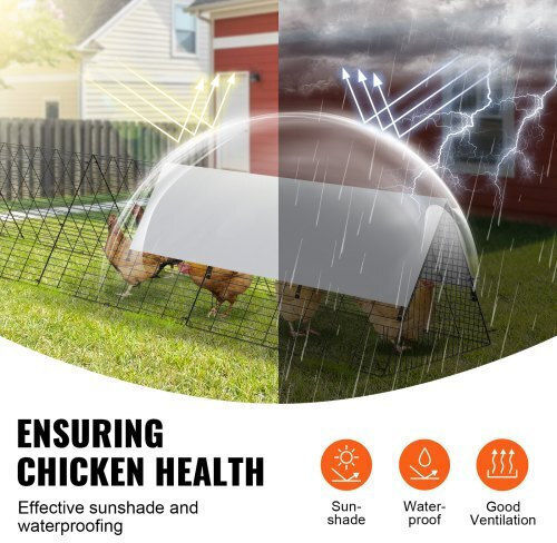 Vevor Metallic Poultry Coop L1.57 x W0.39 x H0.24m