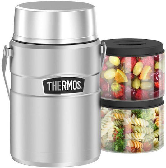 Thermos Lunchbox Isolierte Lunchbox Inox Silber 1390ml 1Stück