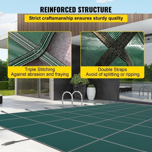 Prelată de siguranță pentru piscină Vevor 18x38ft 16x36ft Piscină Yycm16x36ftycg001v0