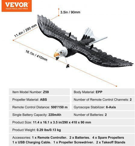 Vevor Remote Controlled Airplane