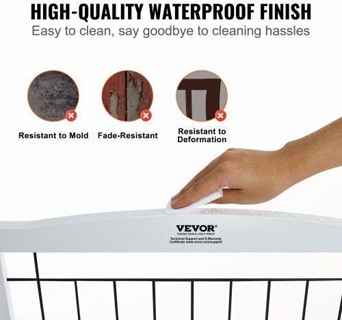 Vevor Divider Dog in White Color 60.96 x 245.11 x 60.96cm