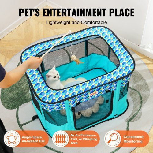 Vevor Foldable Park Dog & Cat Octagon made of Fabric 81.28 x 81.28 x 81.28cm