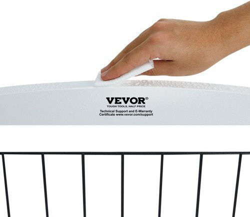 Vevor Divider Dog in White Color 60.96 x 245.11 x 60.96cm