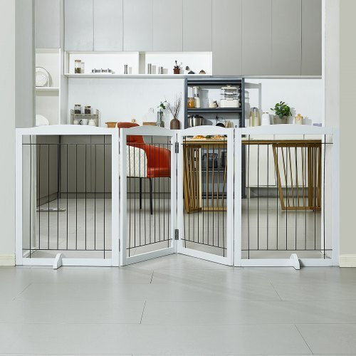 Vevor Divider Dog in White Color 60.96 x 245.11 x 60.96cm