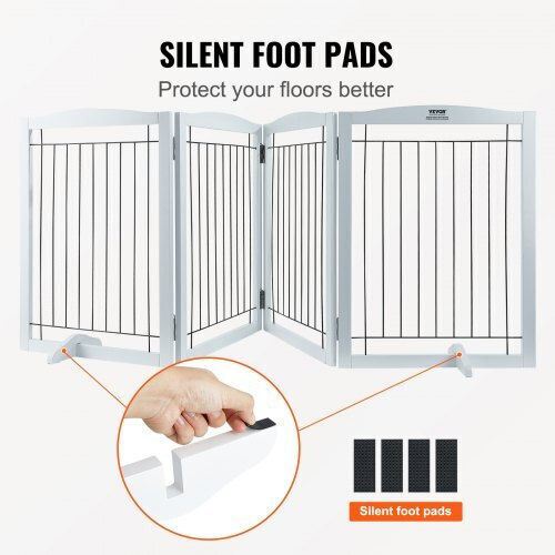 Vevor Divider Dog in White Color 60.96 x 245.11 x 60.96cm