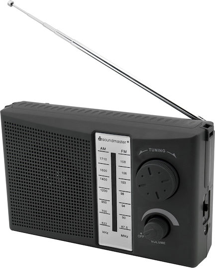 Soundmaster Tabletop Radio Electric / Battery Black