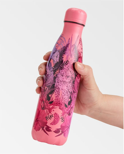 Chilly's Original Series Tropical Μπουκάλι Θερμός Ανοξείδωτο BPA Free 500ml Tropical Mirror