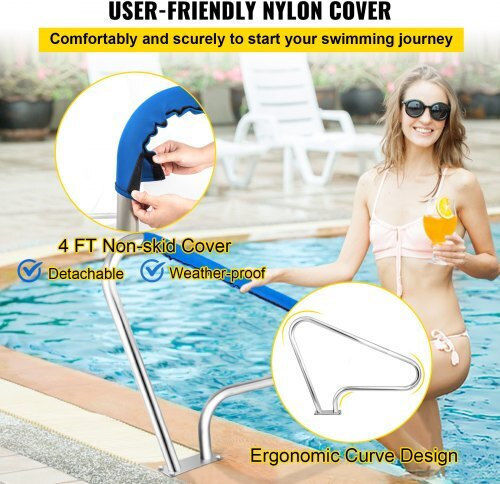 Vevor Pool Handle made of Stainless Steel 121.92x91.44cm Blue
