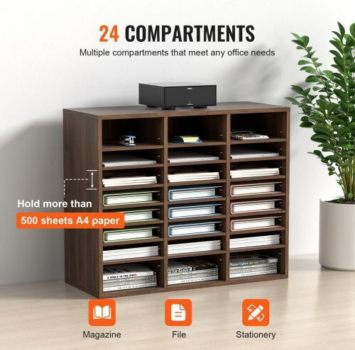 Vevor Filing Tray Brown 29x12x24.4cm