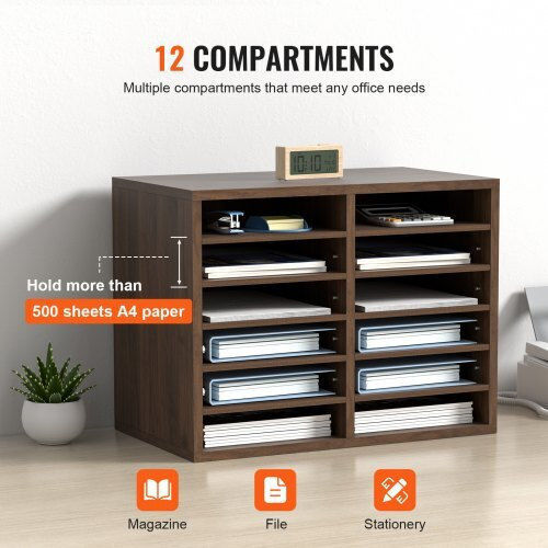 Vevor Filing Tray Brown 20.4x12x16.1cm
