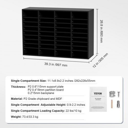 Vevor Dokumentenablage Schwarz
