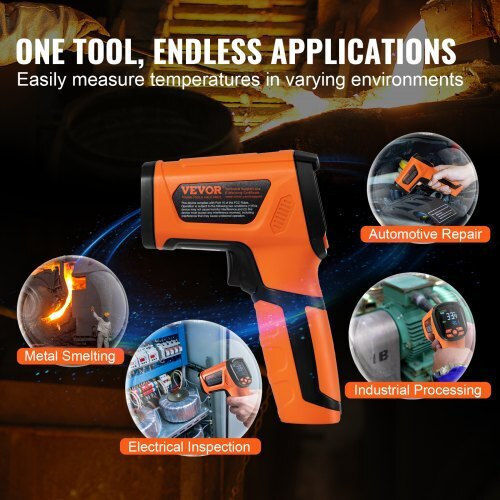Vevor Infrared Thermometer 0°C to 40°C with Distance Ratio 50:1 HWCWYSZBG5002W23QV9