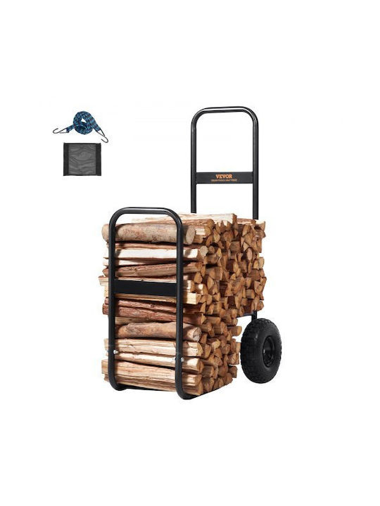 Vevor Inox Wood Transport Trolley 67x52x110cm Black