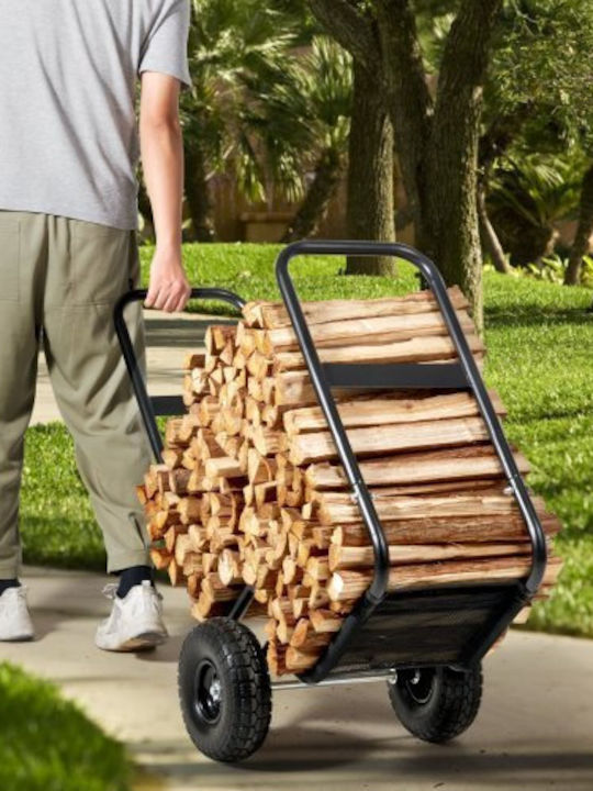 Vevor Inox Wood Transport Trolley 43.3x20.5x26.4cm Black