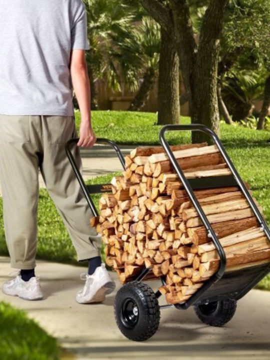 Vevor Inox Wood Transport Trolley 67x52x110cm Black