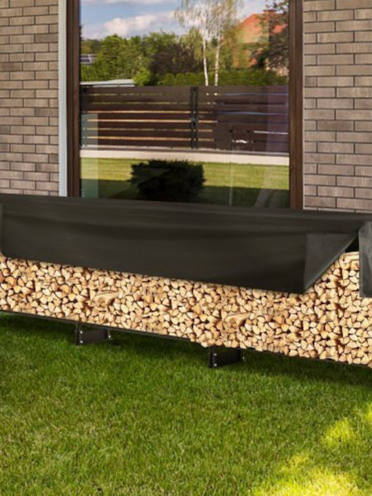 Vevor Inox Ράφι Αποθήκευσης Ξύλων 12.7x36.068x46.1cm Μαύρο