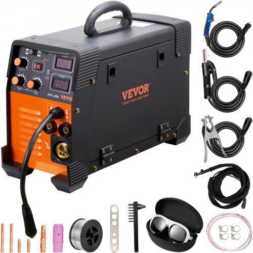 Vevor Welding Machine Inverter MIG / TIG / MMA with Maximum Welding Current 200A and Duty Cycle 85%