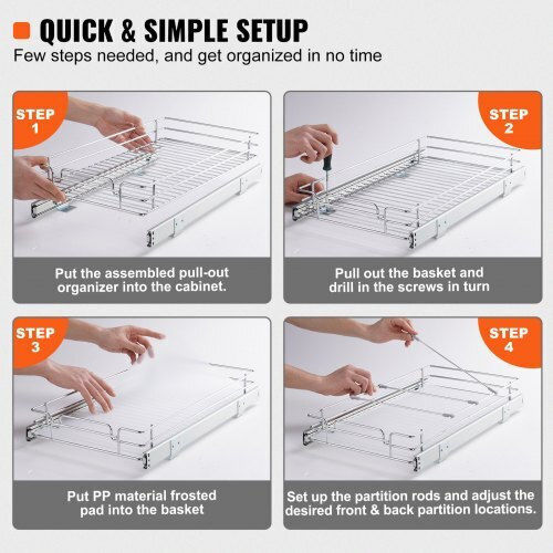 Vevor Raft Pentru Dulap Inox 27.94x53.34cm Argintiu