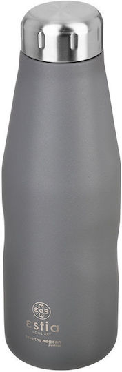 Estia Travel Flask Save Aegean Bottle Thermos Stainless Steel 500ml Matte Grey