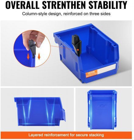 Vevor Plastic Tool Bin Organiser W5xD4xH3cm
