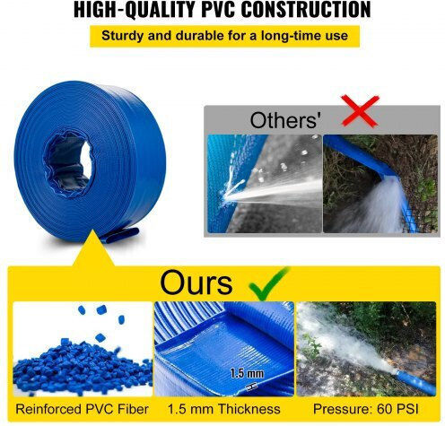 Vevor YCFCXR1.5X1001SMXV0 Irrigation Hose Φ60 32m