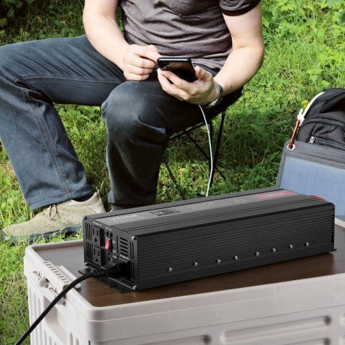 Vevor модифициран синусоидален инвертор 3000W DC12V AC230V LCD екран CE FCC XZXNBQ3000WX61GMMV2