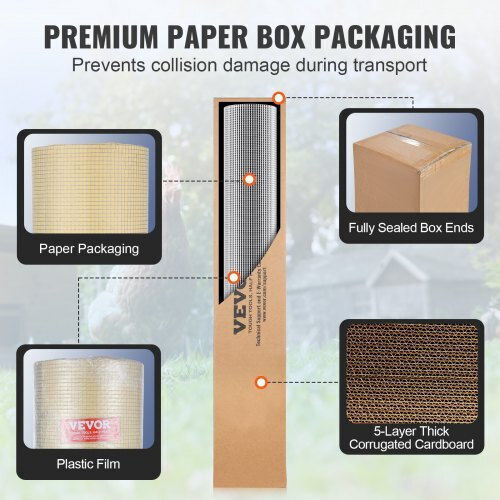 Vevor Συρματόπλεγμα Γαλβανιζέ Ασημί 15.24m