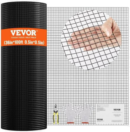 Vevor Συρματόπλεγμα Γαλβανιζέ Μαύρο