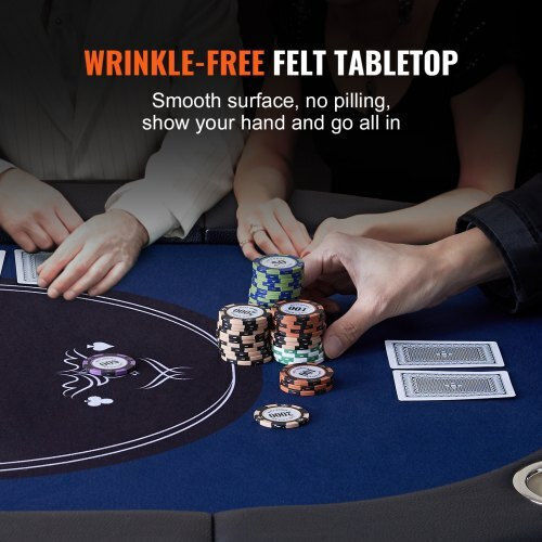 Vevor 72" Oval Casino 8-Person Folding Poker Table