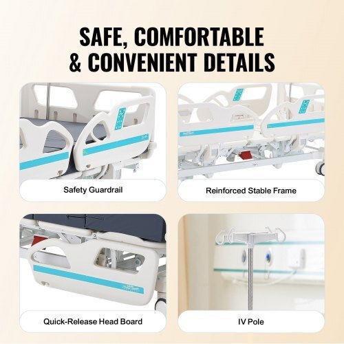 Vevor Elektrisch Polyeder Krankenhausbett mit Matratze QDDKLBBXGKJPN99LKV2