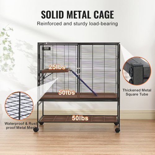 Small Animal Cage 2 Levels Wheels Tray Vevor 39" Jsxdl362439if6cogv0