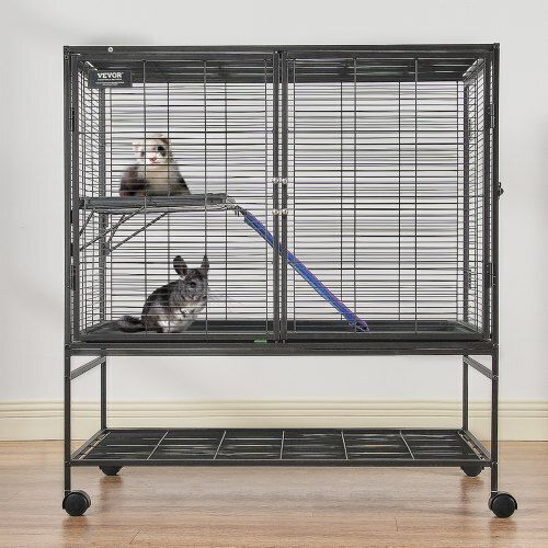 Small Animal Cage 2 Levels Wheels Tray Vevor 39" Jsxdl362439if6cogv0