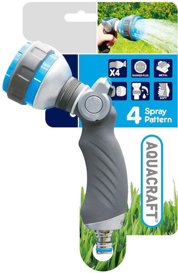 Garden Pistol Aquacraft 76470 Metal Spray Gun Metal Structure 4 Nozzles