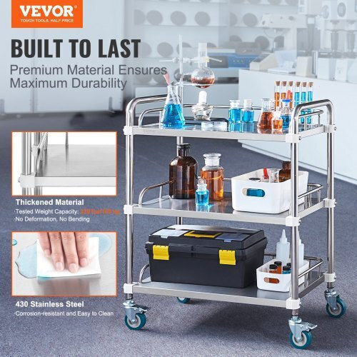 Vevor Καρότσι Επαγγελματικής Κουζίνας Υ86.7xΠ67xΒ39.5cm