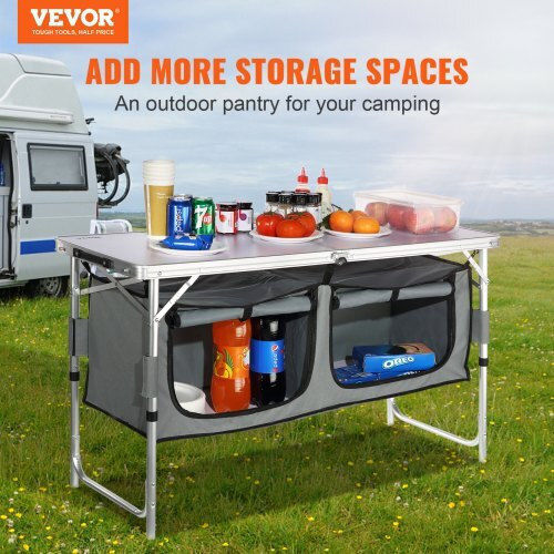 Vevor Metallic Cupboard for Camping Folding in Case 120x47x70cm White