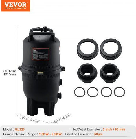 Vevor Pool Filter 30 sq.m for Inground & Above Ground Pools Yctsglqdxycbtsgrmv0