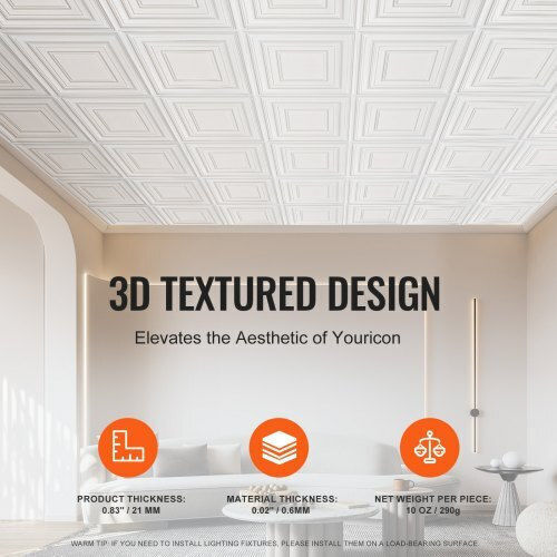 Vevor Плочка За под На закрито Матов 60.96x60.96см White