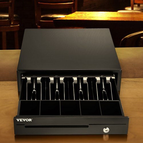 Vevor Sertar de numerar cu 5 compartimente pentru monede și 4 compartimente pentru bancnote 33.6x36.8x8cm