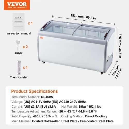 Vevor Ψυγείο Παγωτού LDSBQLZSJ163YNM3DV2
