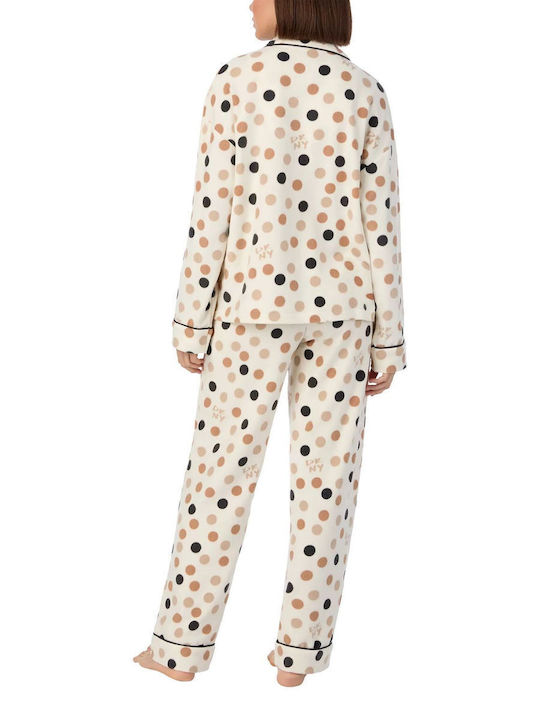 DKNY Set Pijamale pentru Femei White Cozy Season